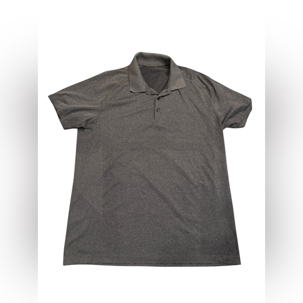 lululemon athletica Heathered Charcoal Gray Polo